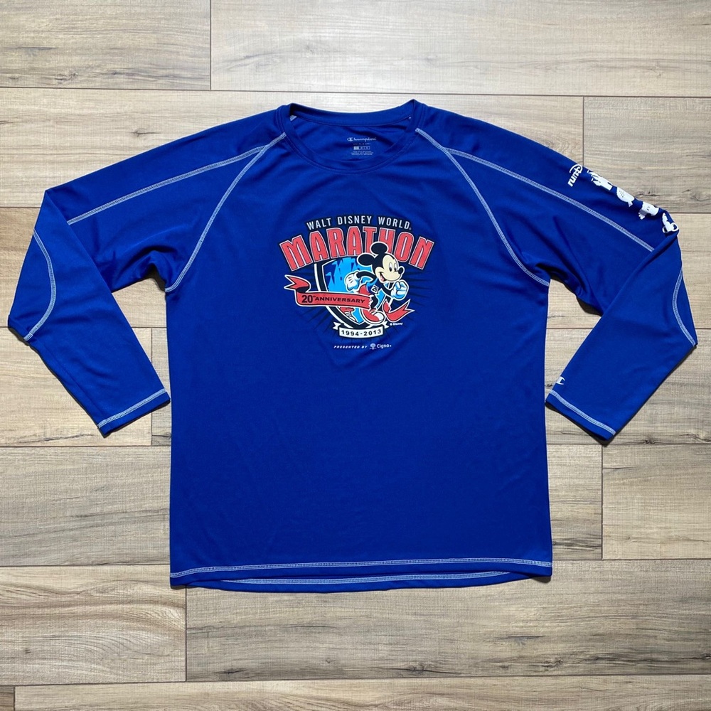 Champion Run Disney Men Walt Disney‎ World Marathon 20th Anniversary 94-13 Shirt